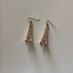 Kate Spade gold Eiffel Tower earrings